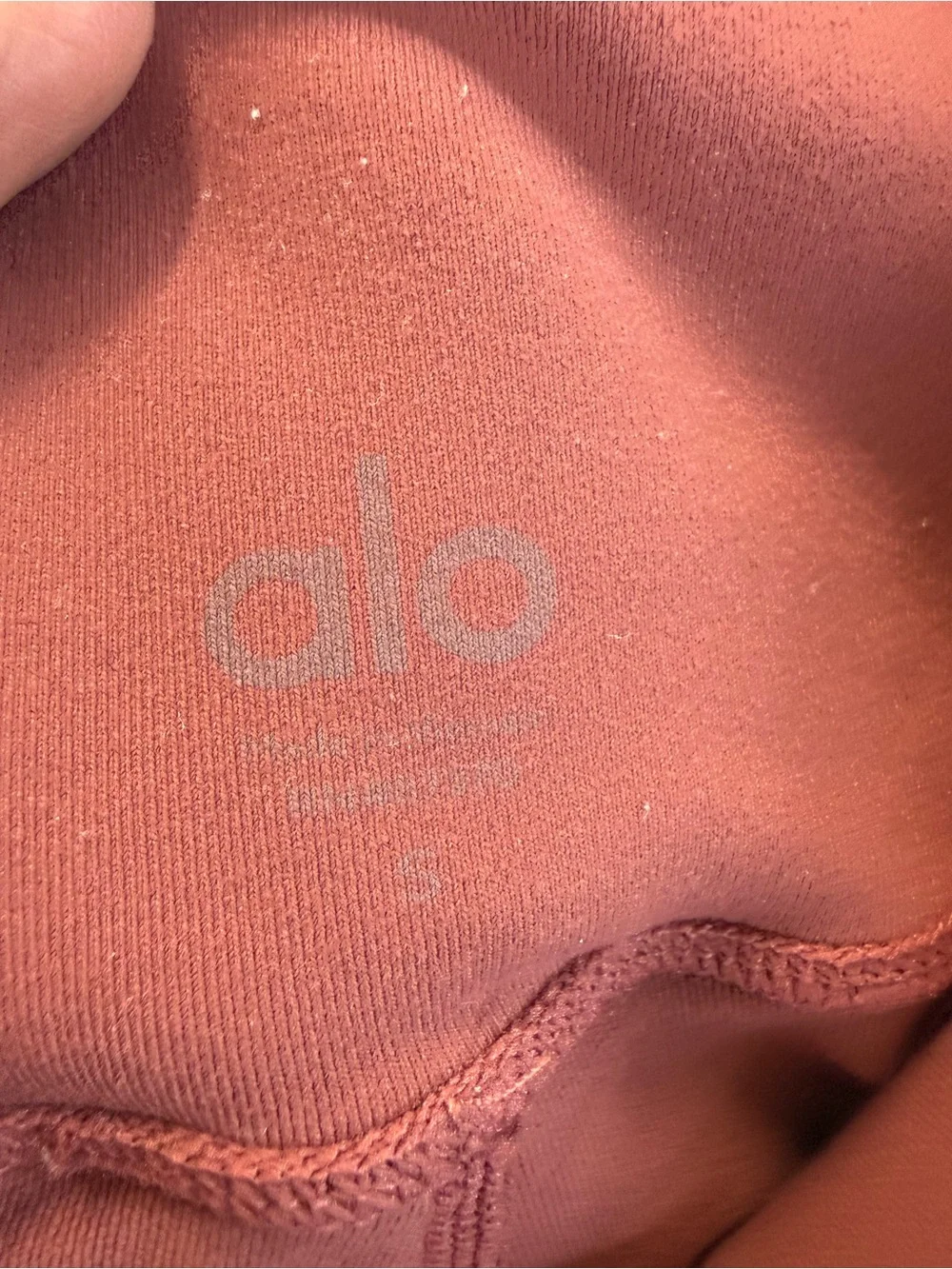 Alo Yoga Women’s Size Small Pull On Luxe Sheila Leggings Mesh Velvet Accents